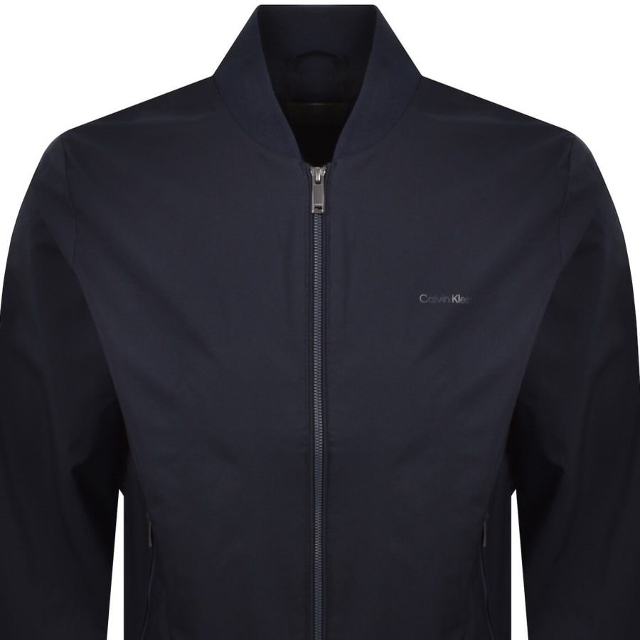 Image number 2 for Calvin Klein Matte Bomber Jacket Navy