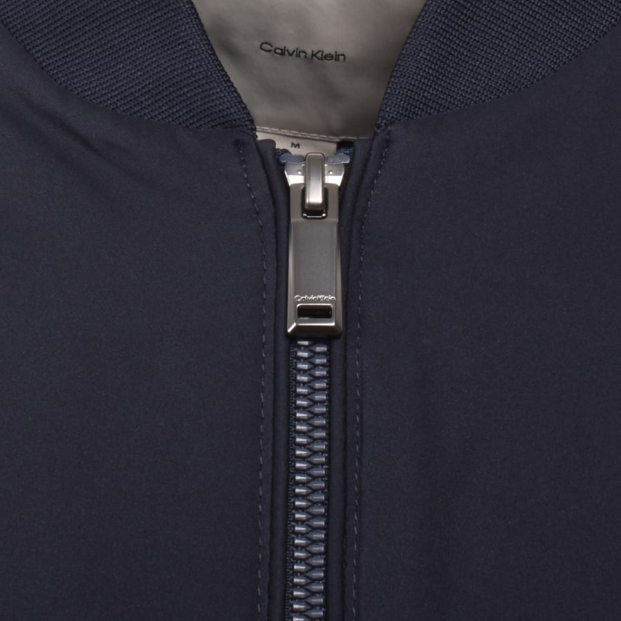 Image number 5 for Calvin Klein Matte Bomber Jacket Navy