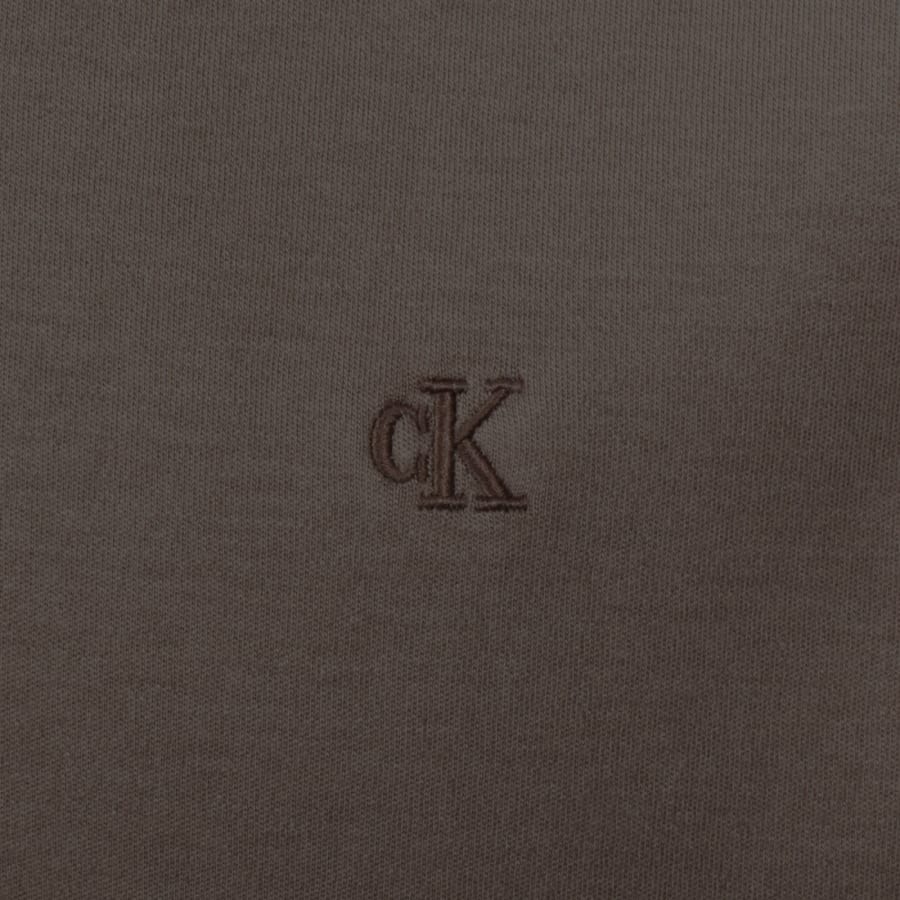 Image number 3 for Calvin Klein Chest Logo T Shirt Morel Brown