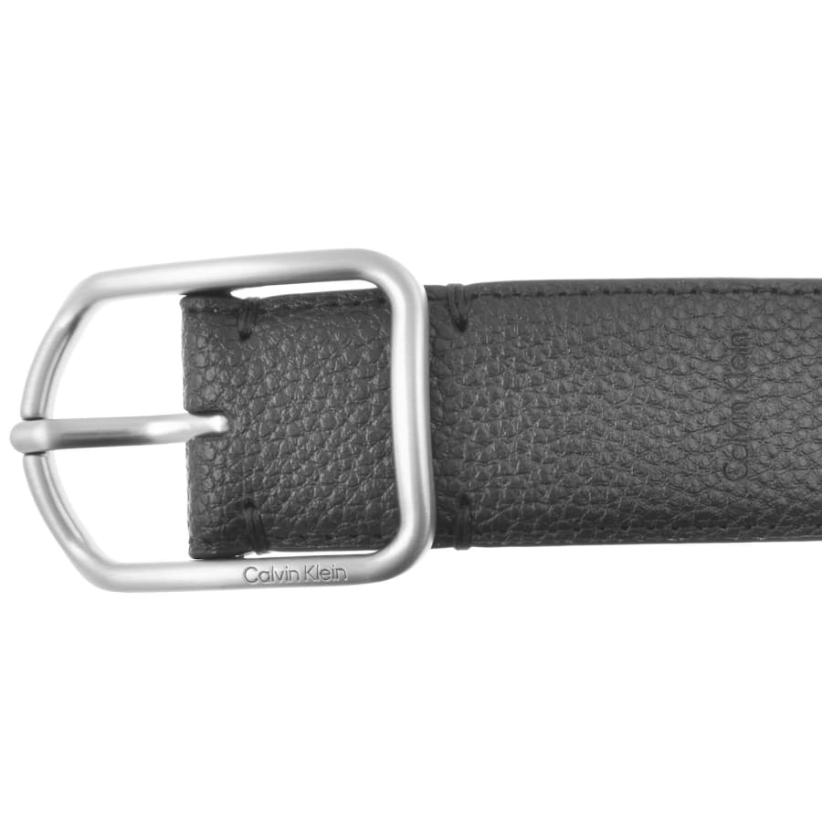 Image number 3 for Calvin Klein Round Buckle Belt Black