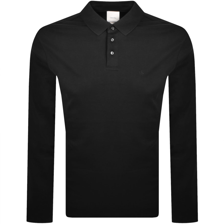 Image number 1 for Calvin Klein Supima Polo T Shirt Black