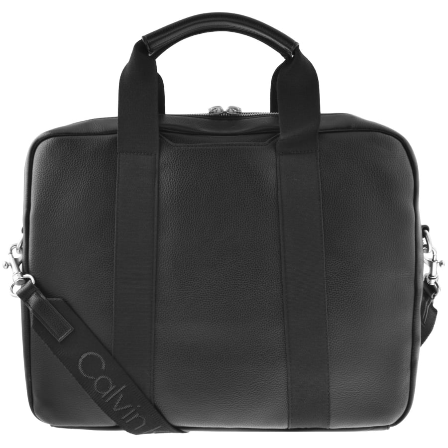 Image number 2 for Calvin Klein Pebbled Laptop Bag Black