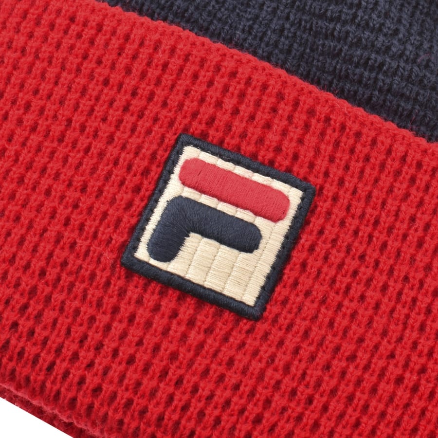 Image number 3 for Fila Colourblock Beanie Hat Navy