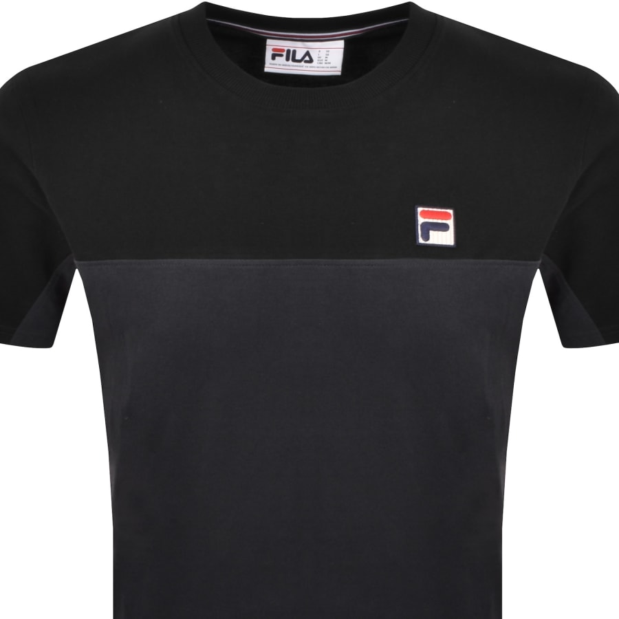 Image number 2 for Fila Tiebreaker Colour Block T Shirt Black