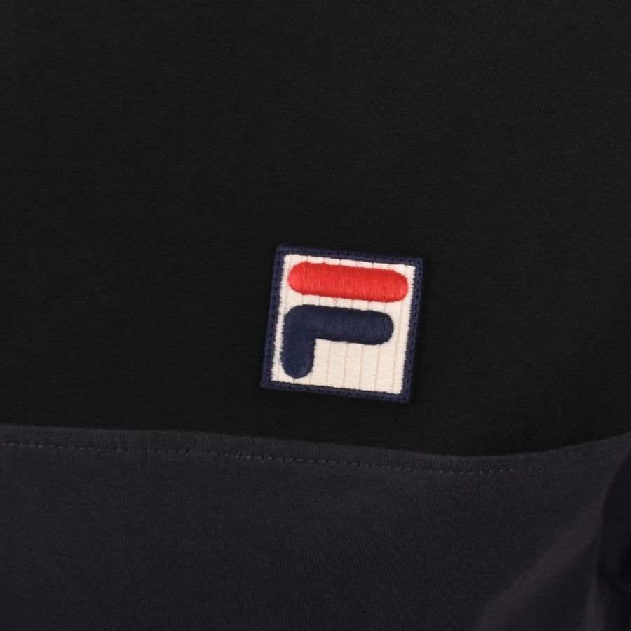 Image number 3 for Fila Tiebreaker Colour Block T Shirt Black
