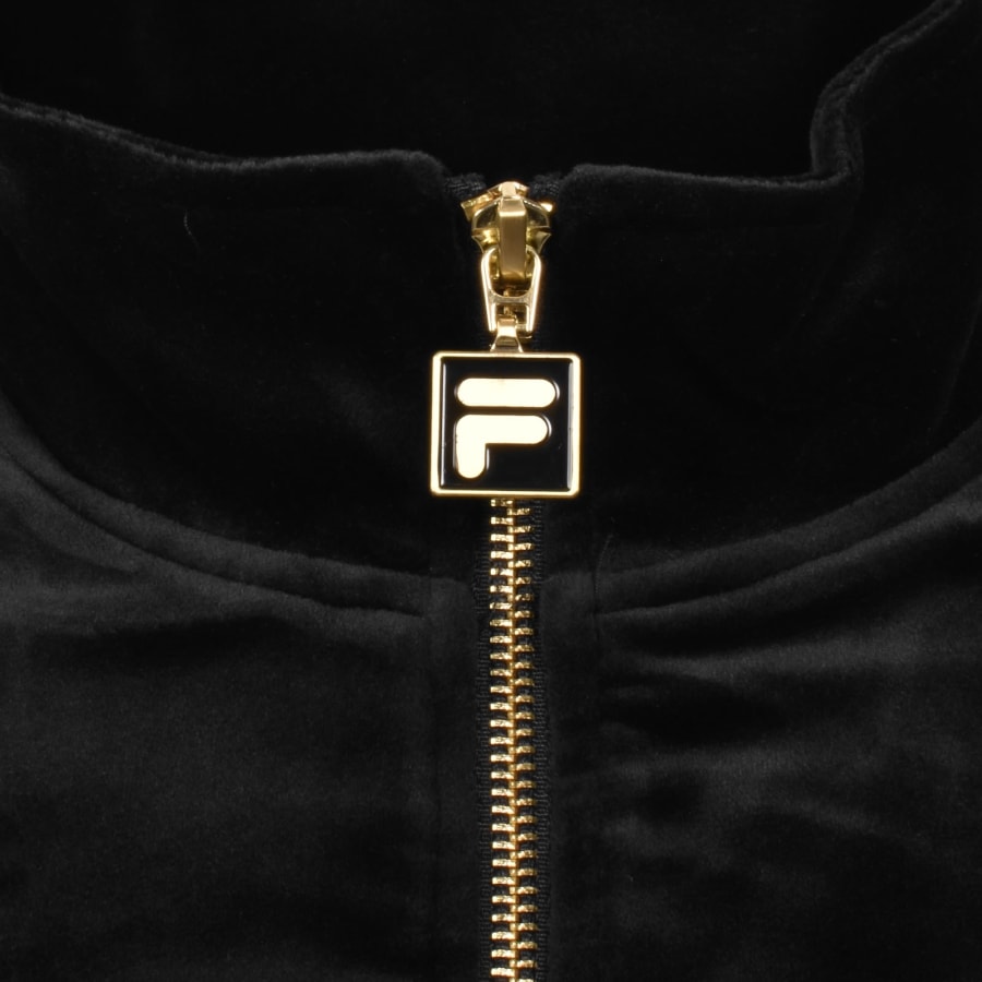 Image number 4 for Fila Higgans Velour Track Top Black