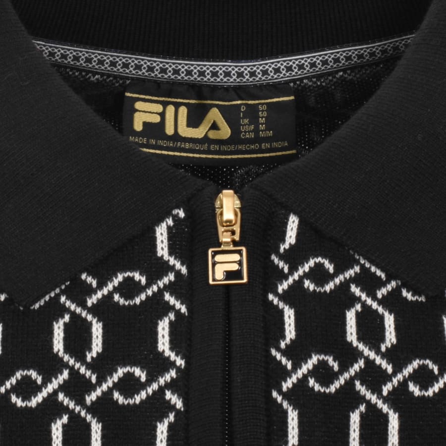 Image number 4 for Fila Jackson Jacquard Polo T Shirt Black