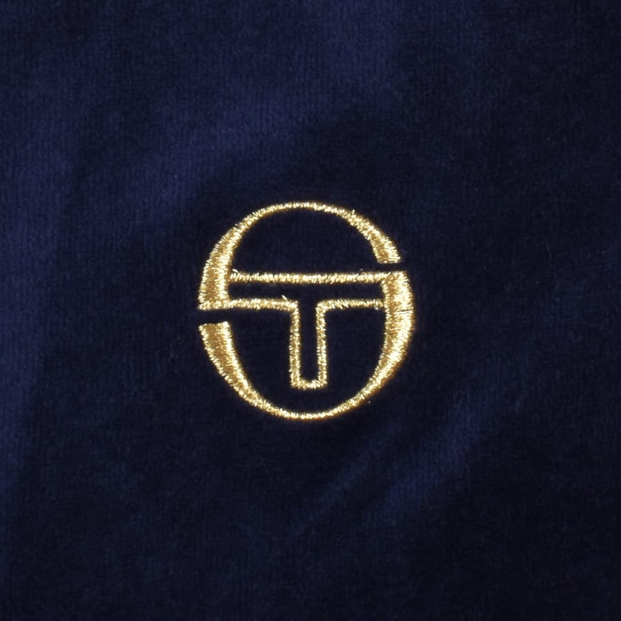 Image number 3 for Sergio Tacchini Court Velour Track Top Bllue