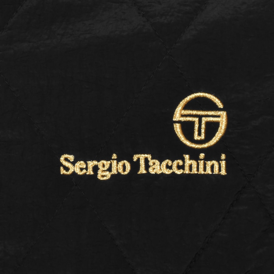Image number 3 for Sergio Tacchini Quilted Overshirt Black