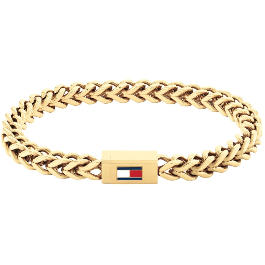 Image number 1 for Tommy Hilfiger Braided Chain Bracelet Gold