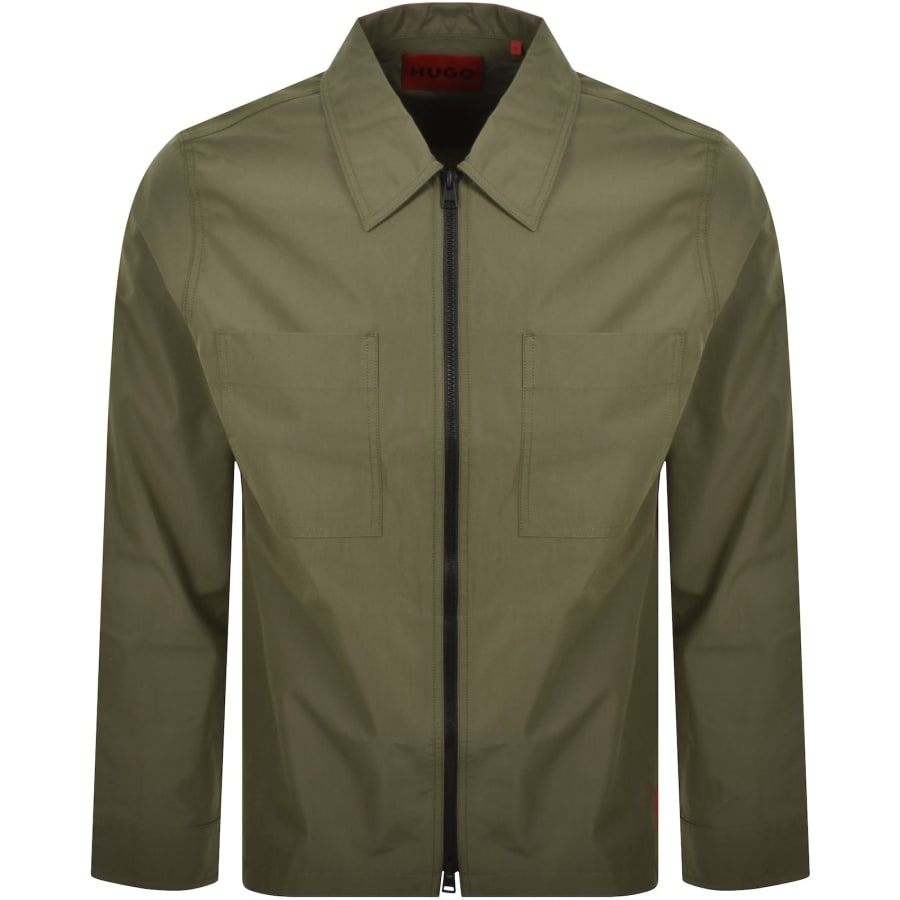Image number 1 for HUGO Evalom Overshirt Jacket Green
