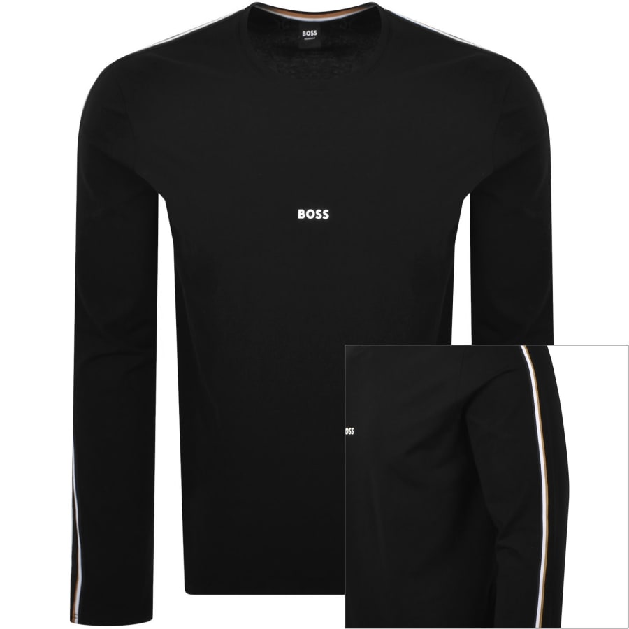 Image number 1 for BOSS Unique Long Sleeve T Shirt Black