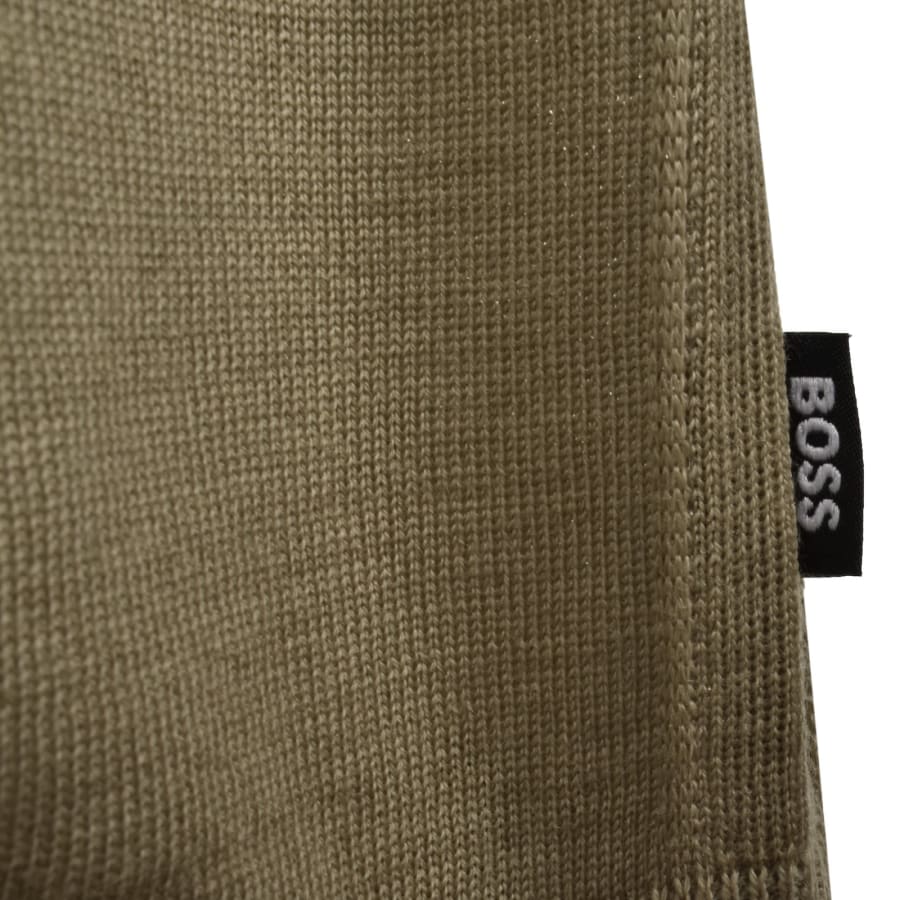 Image number 3 for BOSS Lancione Merino Wool Knit Polo Beige