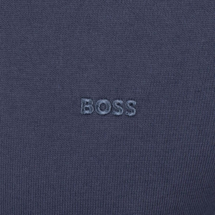 Image number 3 for BOSS Upacas Knit Jumper Blue
