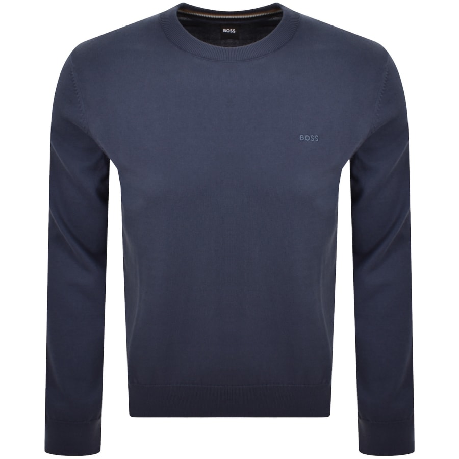 Image number 1 for BOSS Upacas Knit Jumper Blue