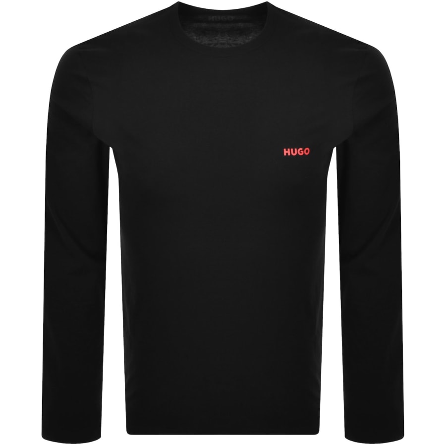 Image number 2 for HUGO 3 Pack Long Sleeve T Shirts Black