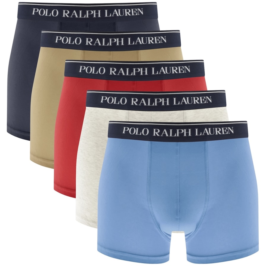 Image number 1 for Ralph Lauren Underwear 5 Pack Boxer Trunks
