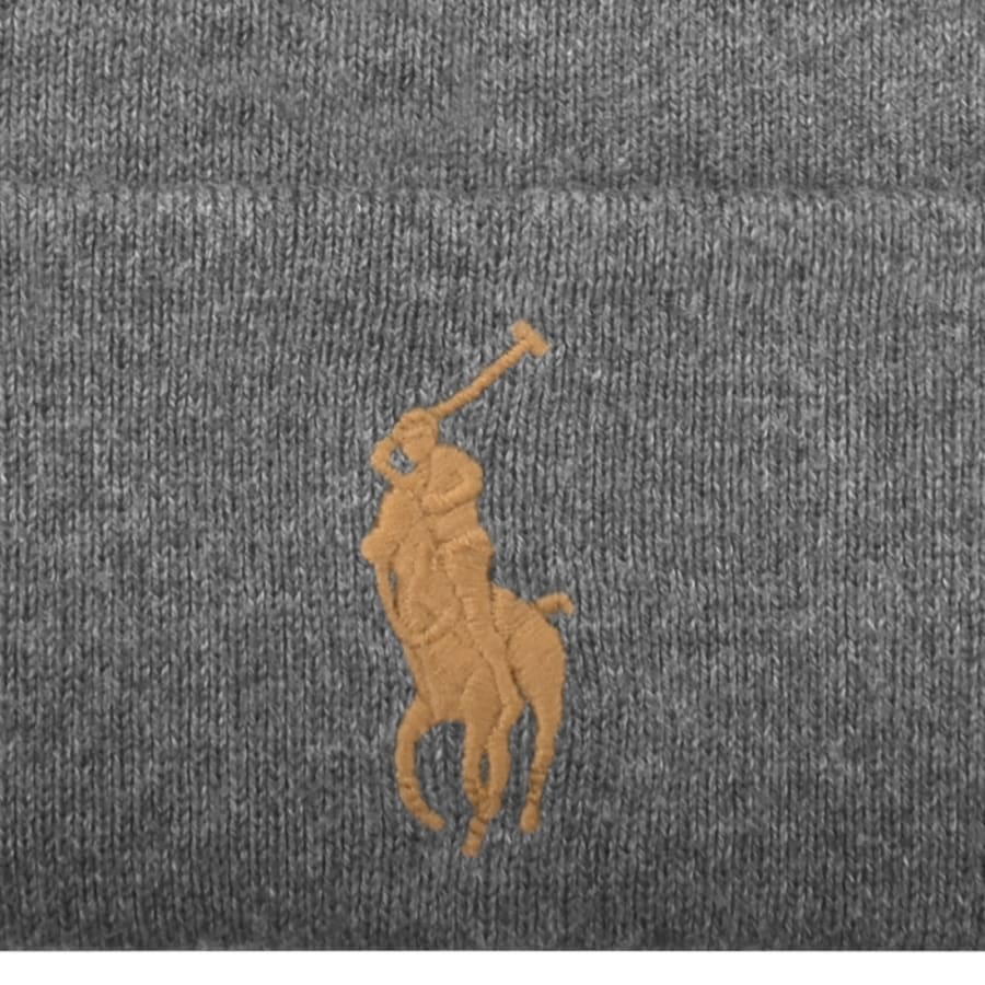 Image number 3 for Ralph Lauren Beanie Hat Grey