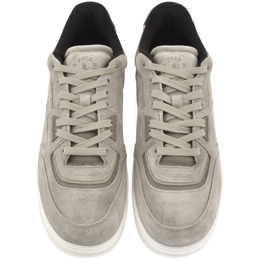 Image number 3 for Ralph Lauren Open Masters Trainers Grey