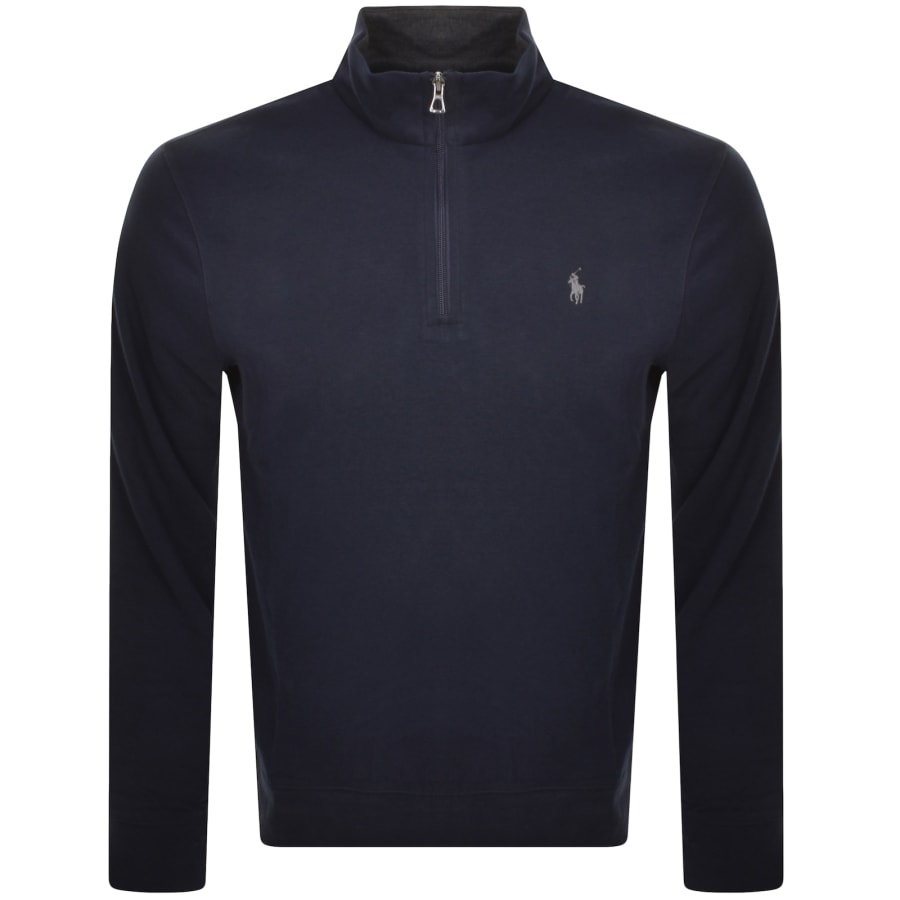 Image number 1 for Ralph Lauren Half Zip Sweatshirt Navy