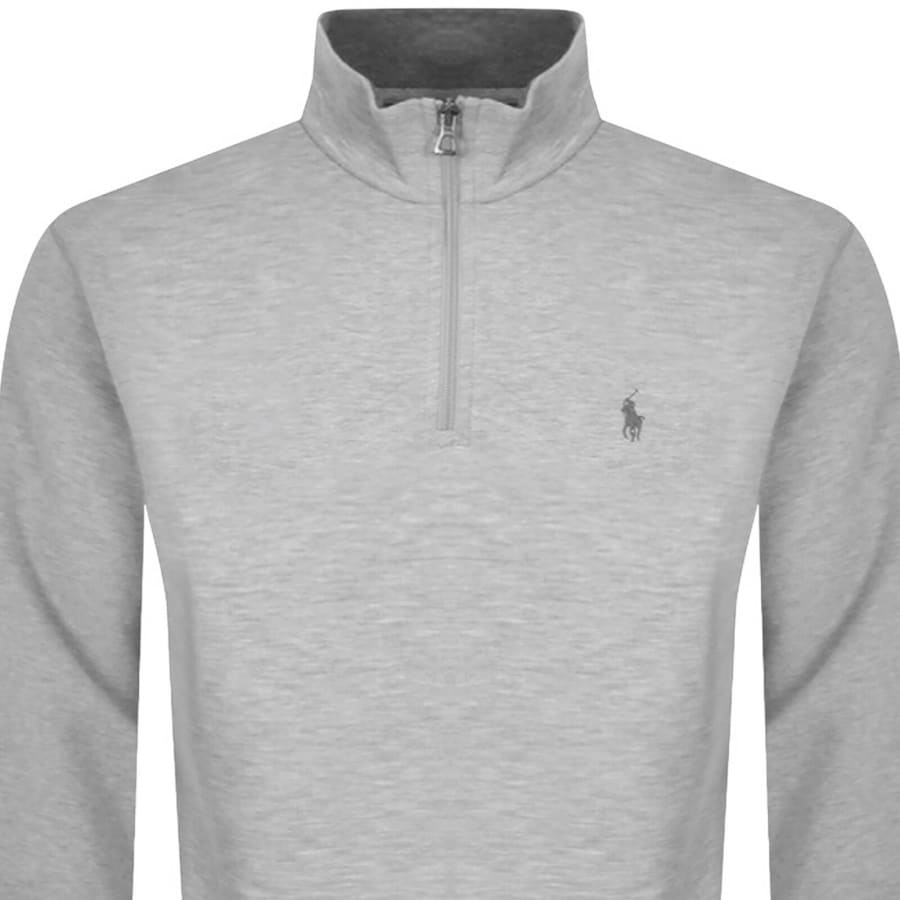 Image number 2 for Ralph Lauren Half Zip Sweatshirt Grey