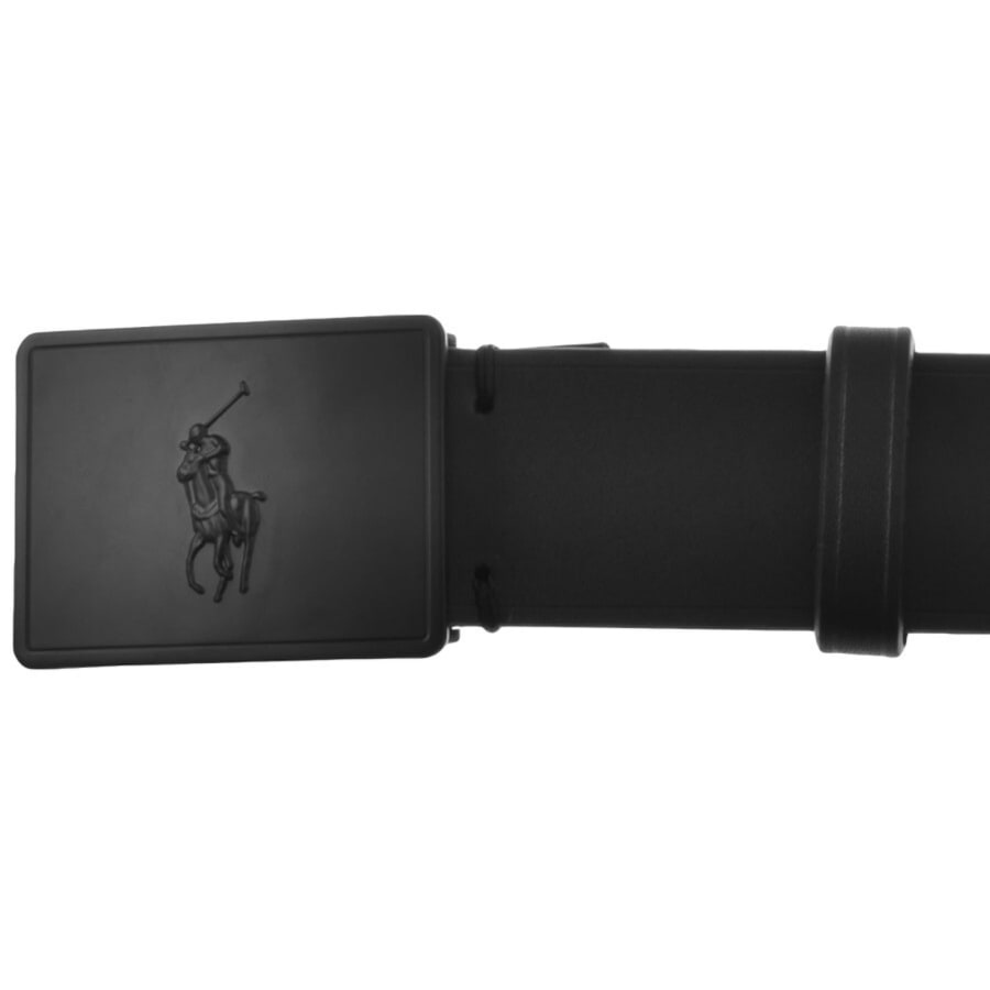 Image number 3 for Ralph Lauren Plaque Casual Belt Black