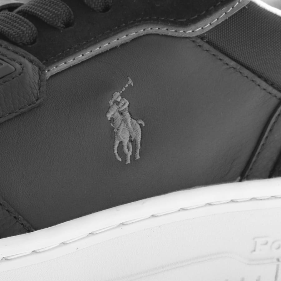 Image number 4 for Ralph Lauren Open Masters Trainers Black