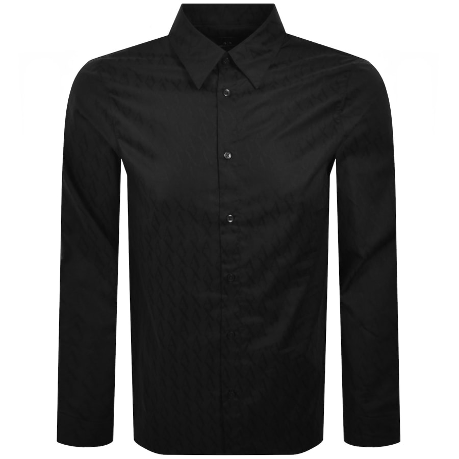 Image number 1 for Armani Exchange All Over Print Shirt Black