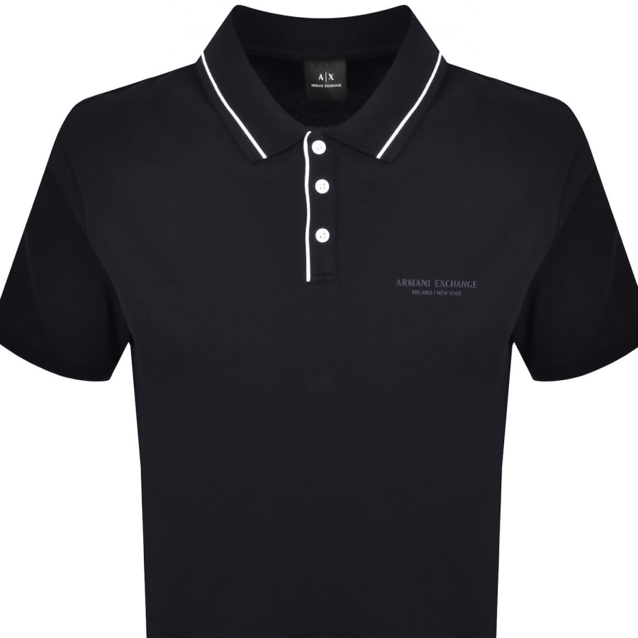 Image number 2 for Armani Exchange Polo T Shirt Deep Navy