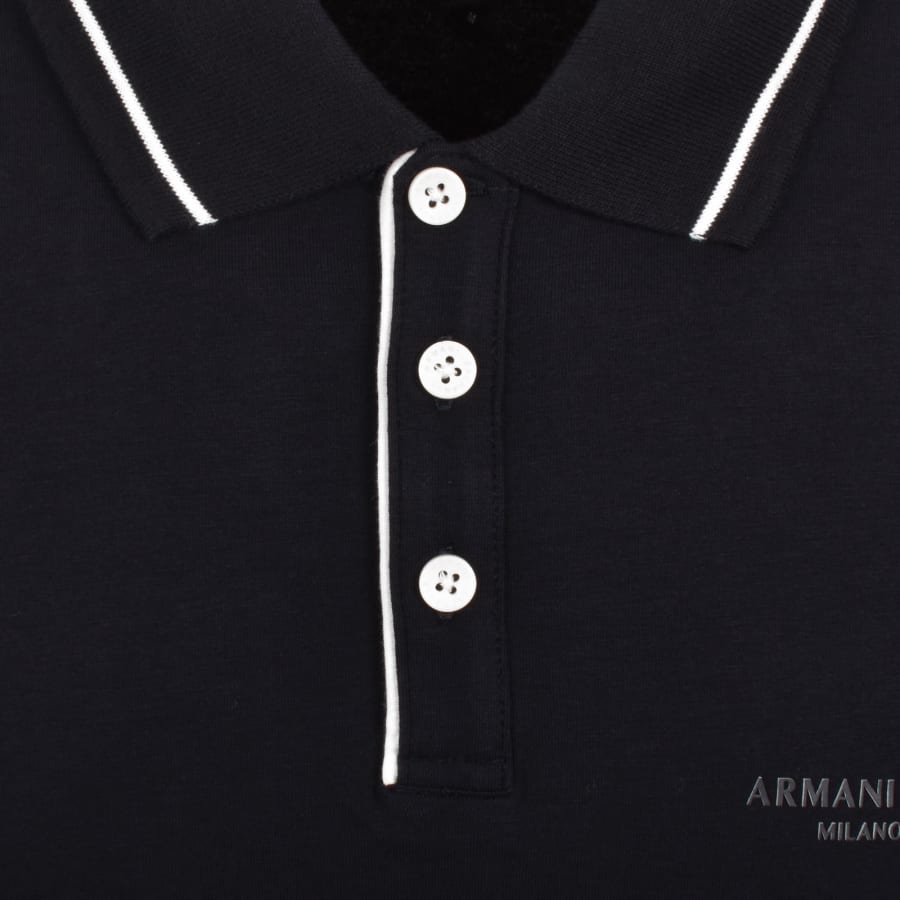 Image number 4 for Armani Exchange Polo T Shirt Deep Navy