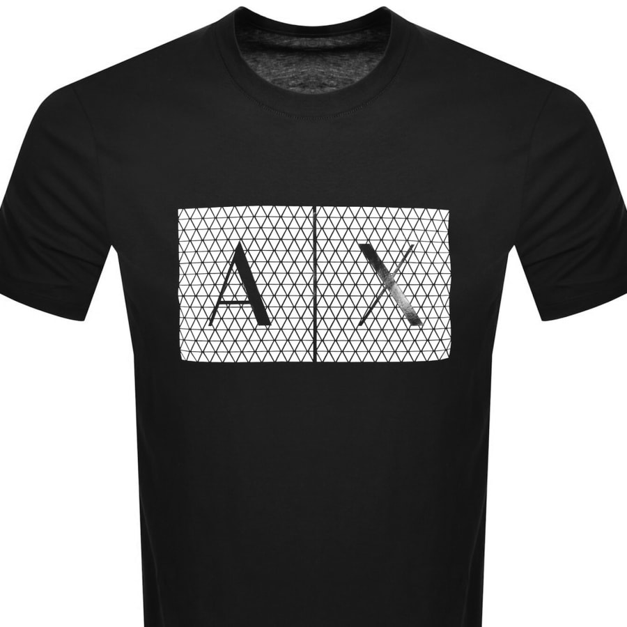 Image number 2 for Armani Exchange Crew Neck Logo T Shirt Black