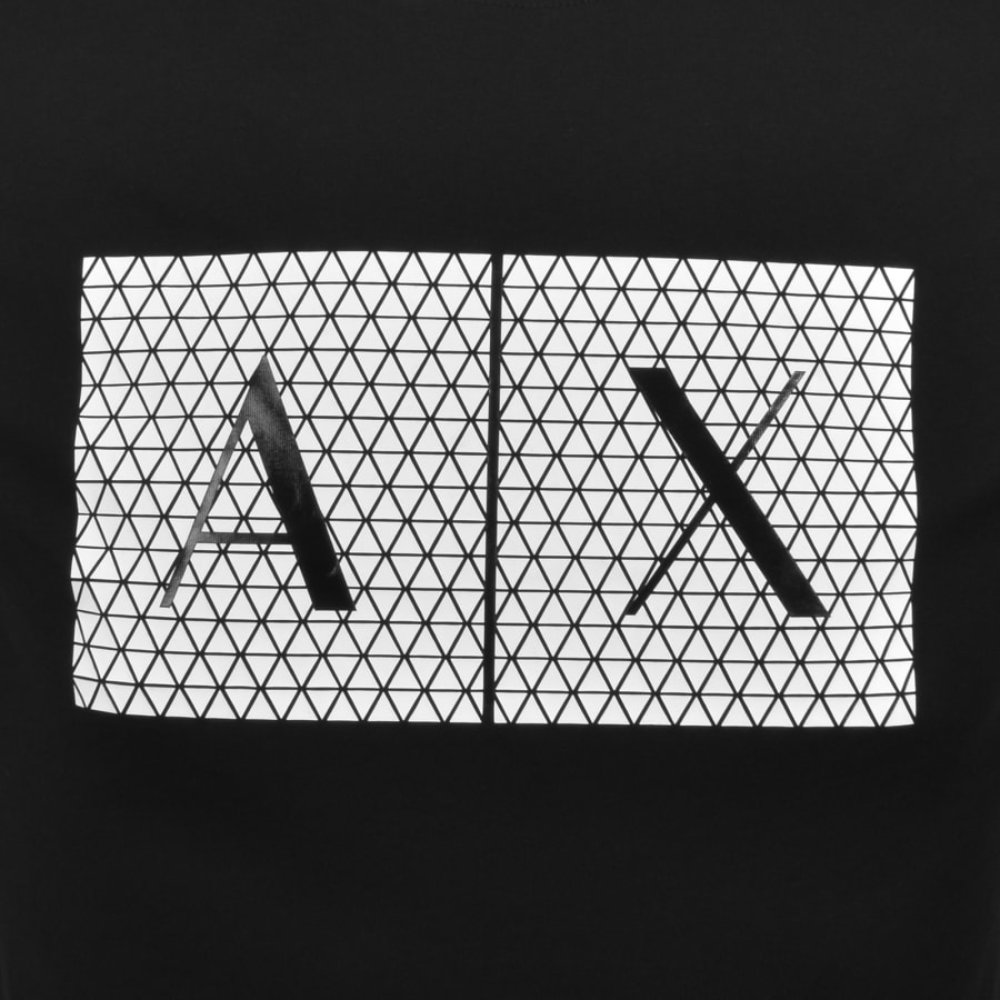 Image number 3 for Armani Exchange Crew Neck Logo T Shirt Black