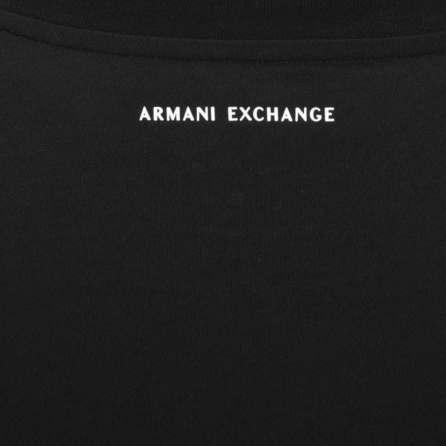 Image number 4 for Armani Exchange Crew Neck Logo T Shirt Black