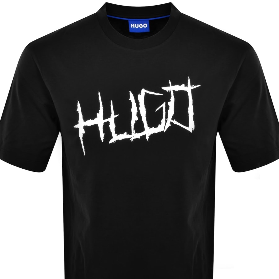 Image number 2 for HUGO Blue Namerix T Shirt Black