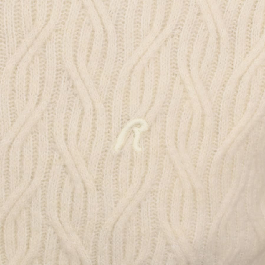 Image number 3 for Replay Crew Neck Knit Jumper Cream