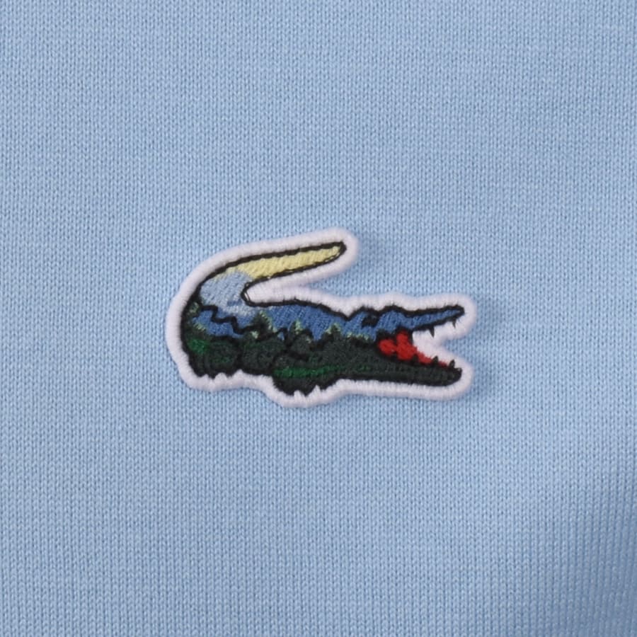 Image number 3 for Lacoste Croc Logo T Shirt Sky Blue