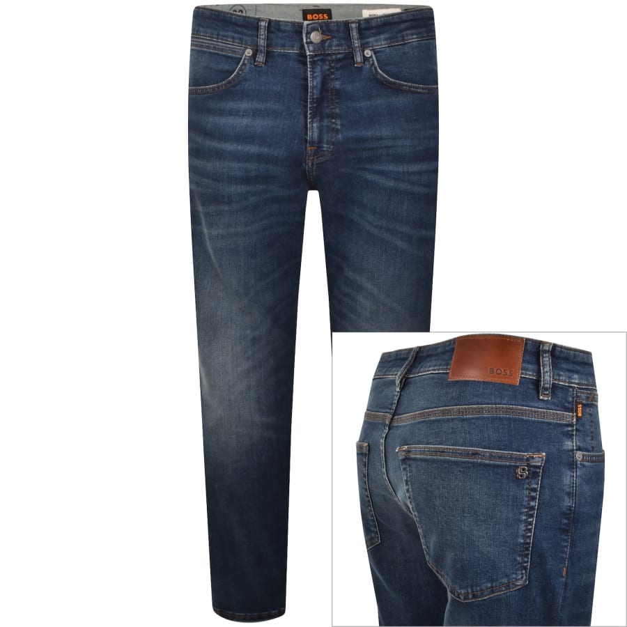 Image number 1 for BOSS Onyx Slim Tapered Fit Jeans Blue