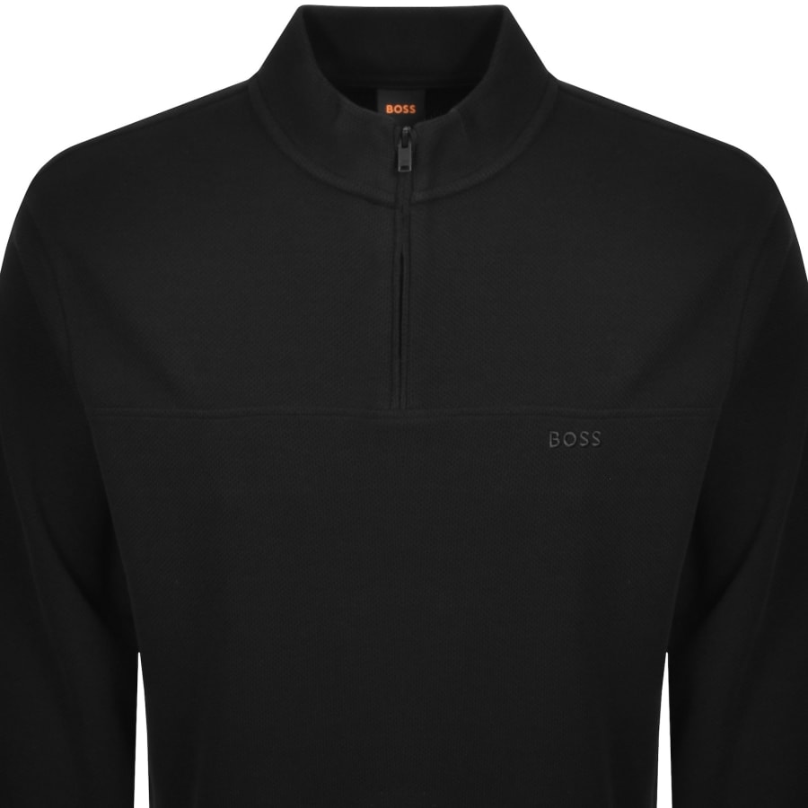 Image number 2 for BOSS Pe Hive Quarter Zip Sweatshirt Black