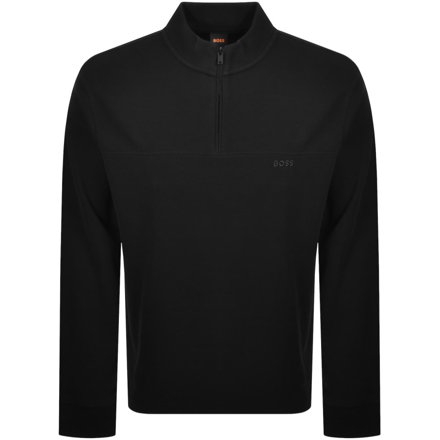 Image number 1 for BOSS Pe Hive Quarter Zip Sweatshirt Black