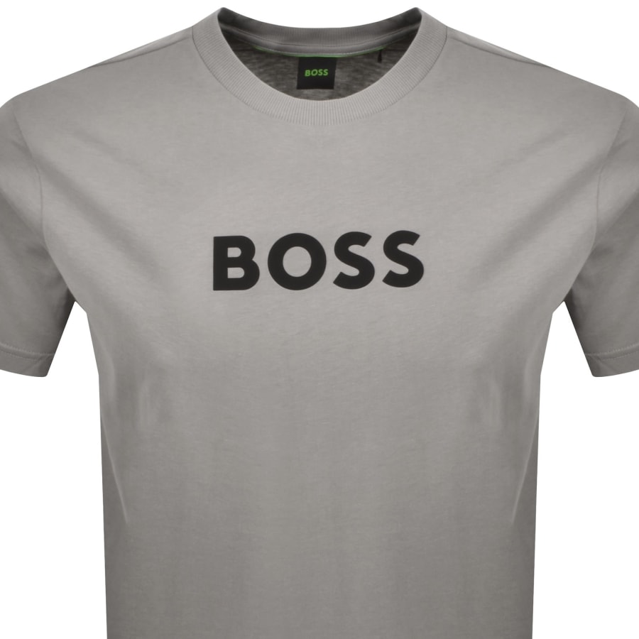 Image number 2 for BOSS Silicon Logo T Shirt Grey