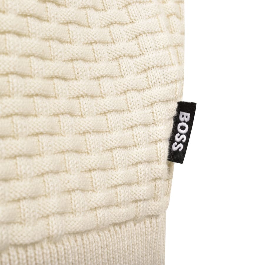 Image number 3 for BOSS Imberto Knit Jumper Cream