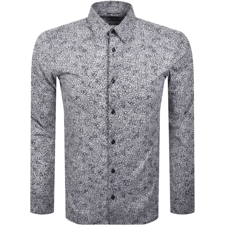 Image number 1 for BOSS P Roan Slim Fit Shirt Navy