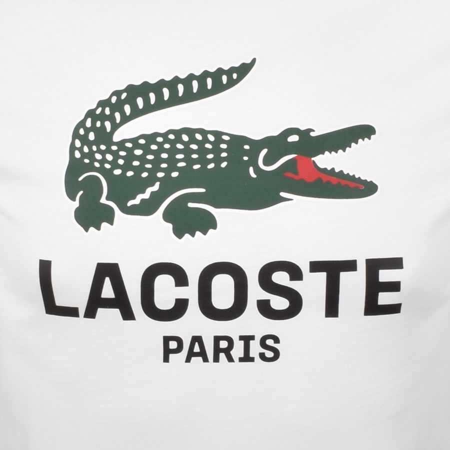Image number 3 for Lacoste Paris Logo T Shirt White