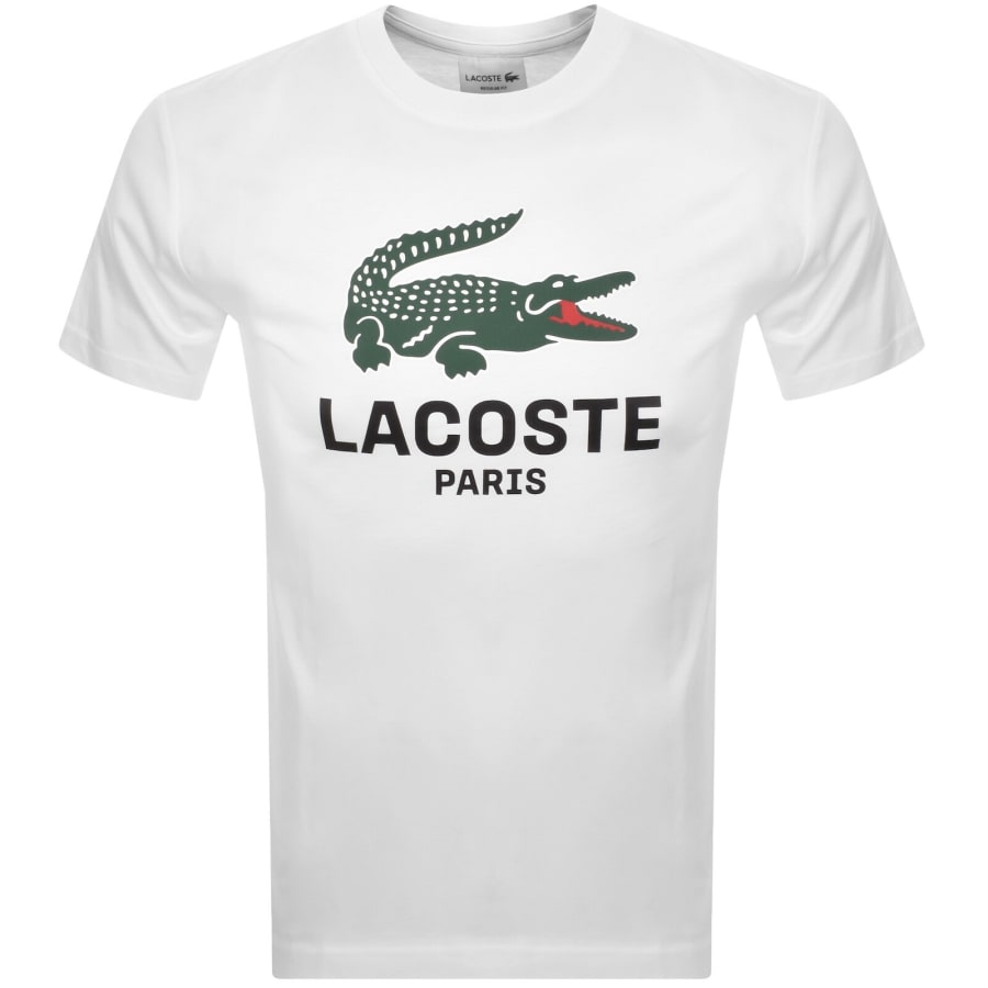 Image number 1 for Lacoste Paris Logo T Shirt White
