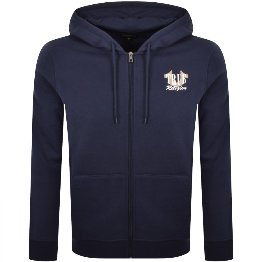 Image number 2 for True Religion Buddha Full Zip Hoodie Blue
