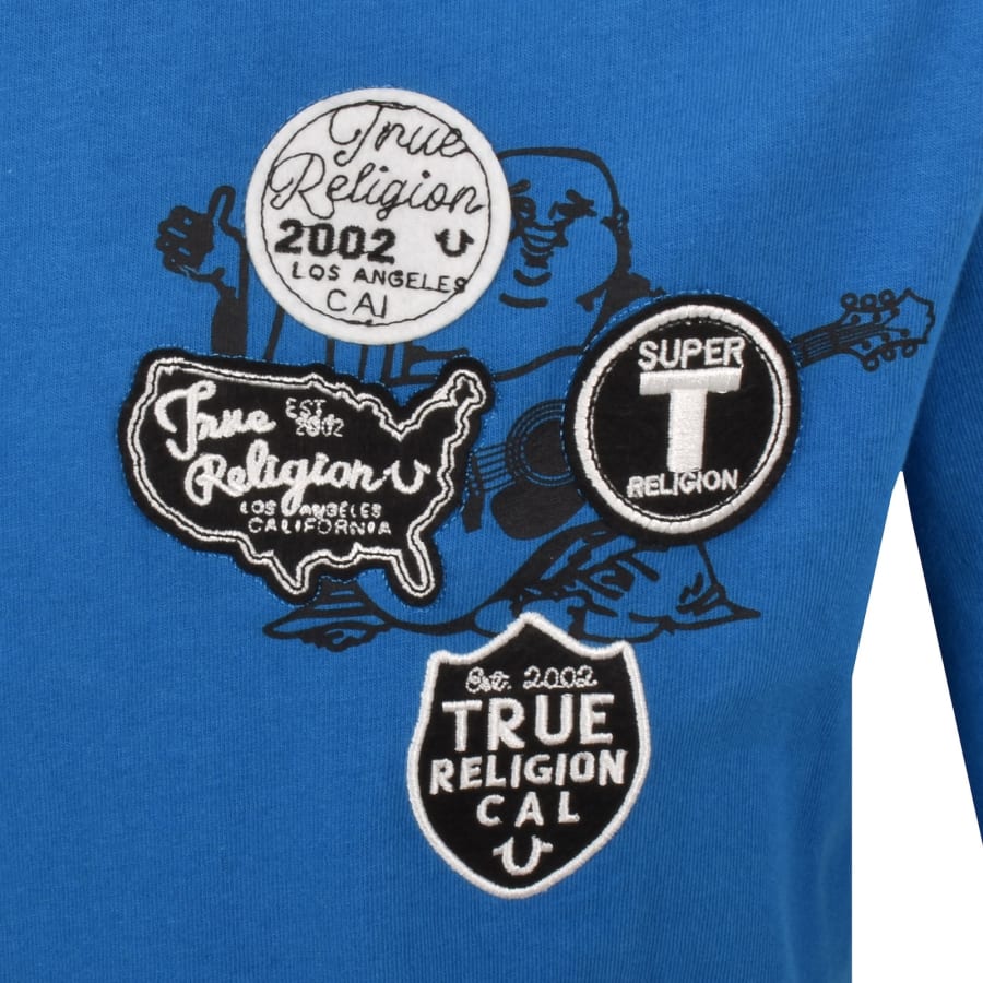 Image number 4 for True Religion University T Shirt Blue