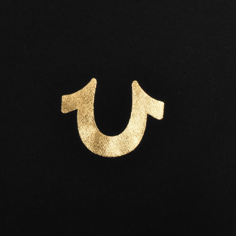 Image number 4 for True Religion Big HS Foil Zip Hoodie Black