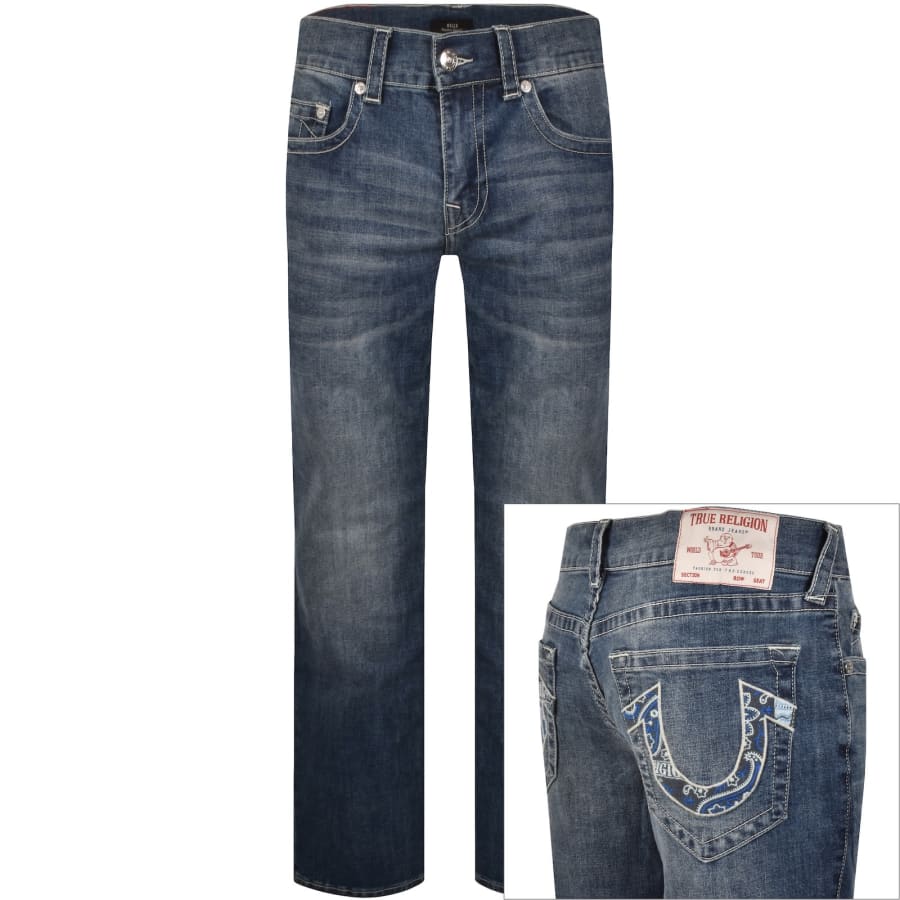 Image number 1 for True Religion Billy Bandana Jeans Blue