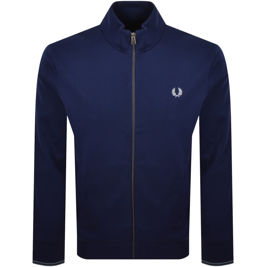 Image number 1 for Fred Perry Zip Through Sweatshirt Navy