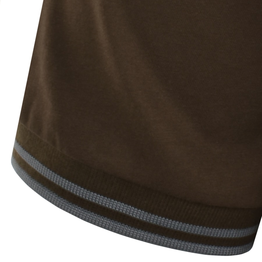Image number 4 for Fred Perry Twin Tipped T Shirt Brown